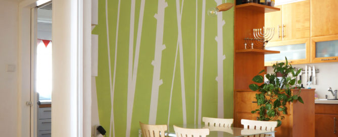 masking tape wall pattern