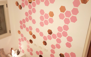 DIY wall stickers from vinyl wallpaper