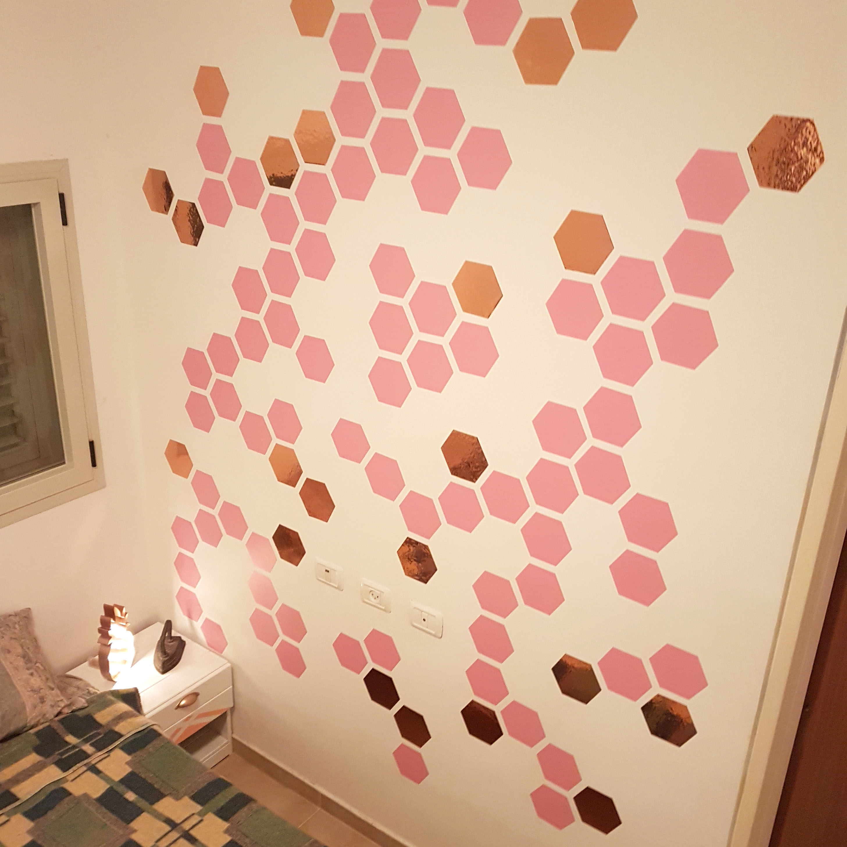 DIY wall stickers from vinyl wallpaper