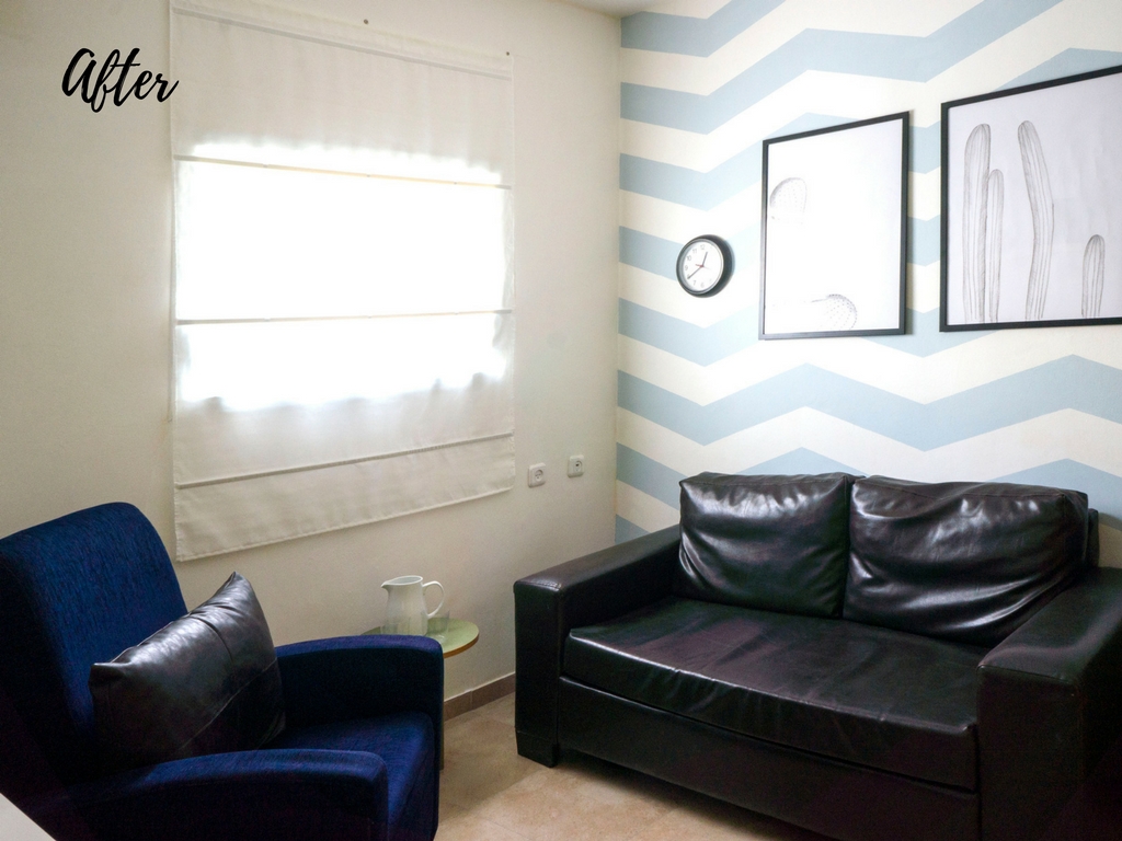 DIY zig zag chevron accent wall