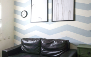 DIY zig zag chevron accent wall